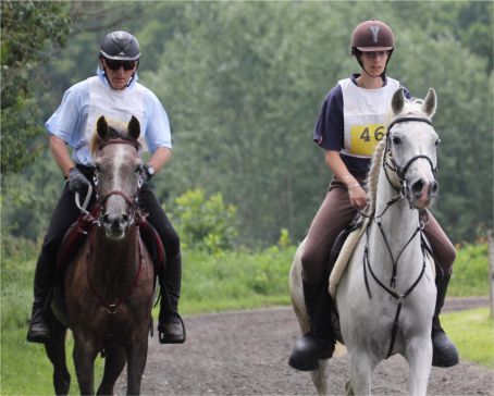 Jacques G avec Qualsik Charrière et Elodie avec Sun Sir Rocco, Arabe à vendre